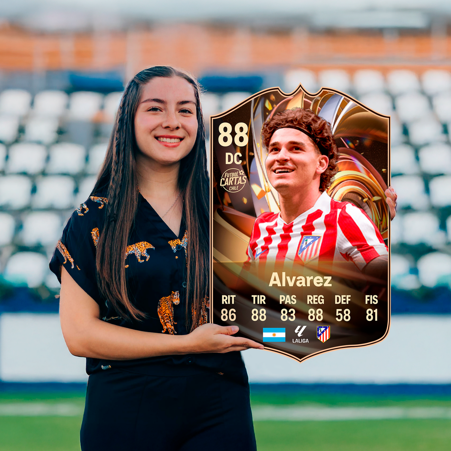 Carta Julián Alvarez RATING RELOAD FC 26 carta sola