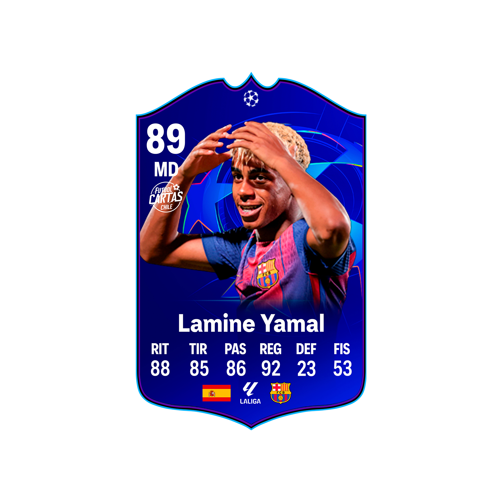 CARTA LAMINE YAMAL UCL PRIMETIME FC26 Futbol Cartas Chile carta-lamine-yamal-ucl-primetime-fc26-futbol-cartas-chile