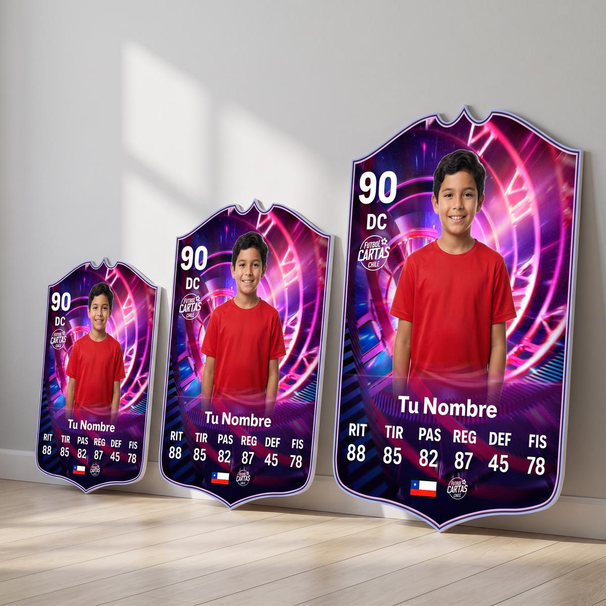 Carta personalizada Time Warp FC26 en sus tres tamaños