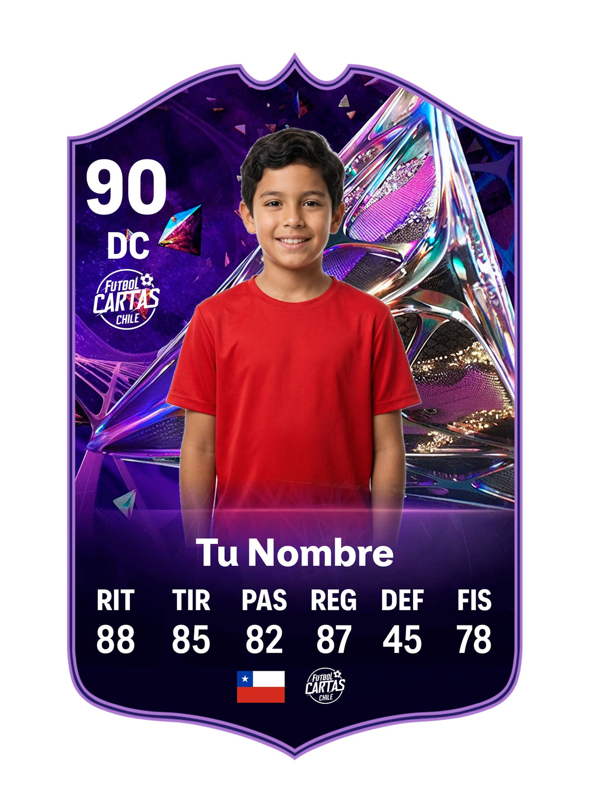 Ejemplo de carta personalizada Future Star FC27 con foto y nombre