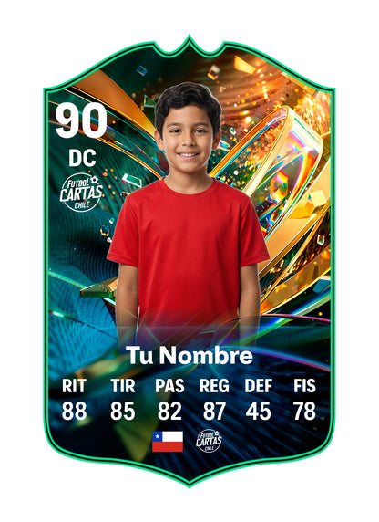 Ejemplo de carta personalizada Destined for Glory FC27 con foto y nombre