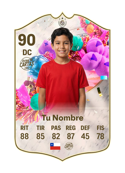 Ejemplo de carta personalizada FUT Birthday Icon FC26 con foto y nombre