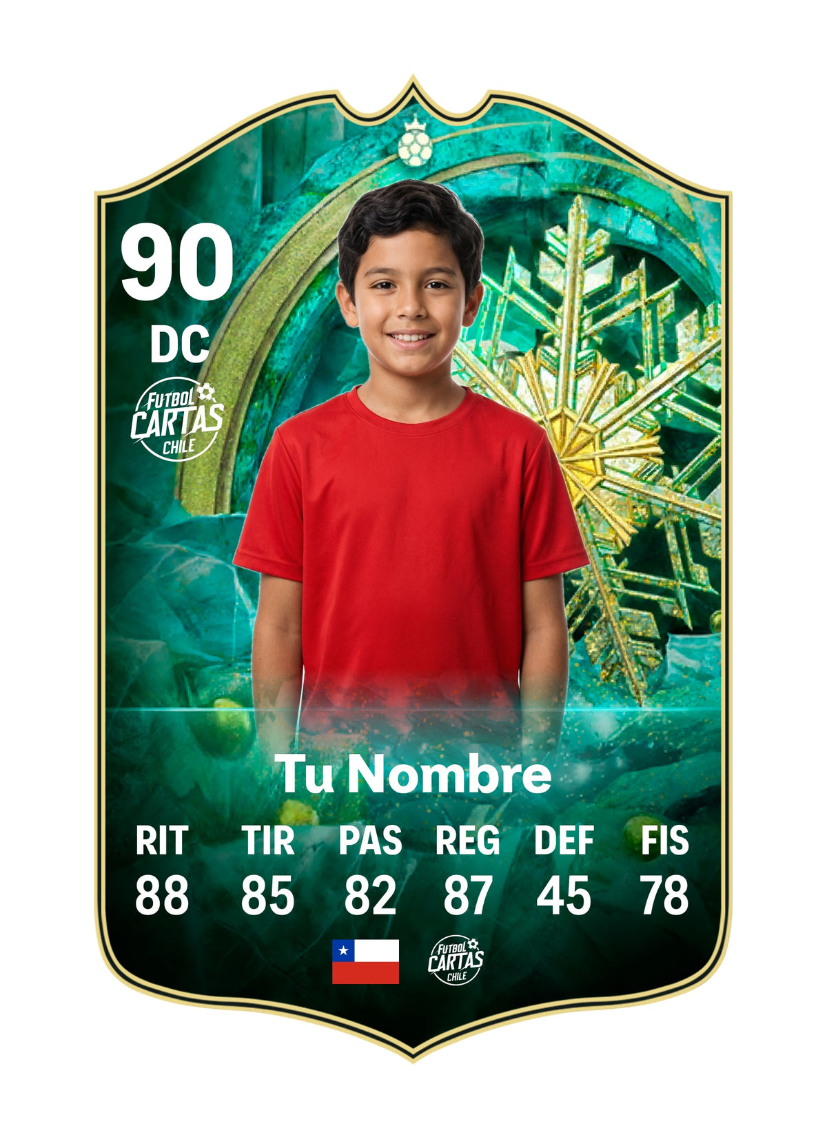 Ejemplo de carta personalizada Winter Wildcard FC26 con foto y nombre