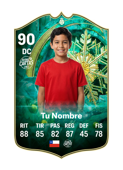 Ejemplo de carta personalizada Winter Wildcard FC26 con foto y nombre