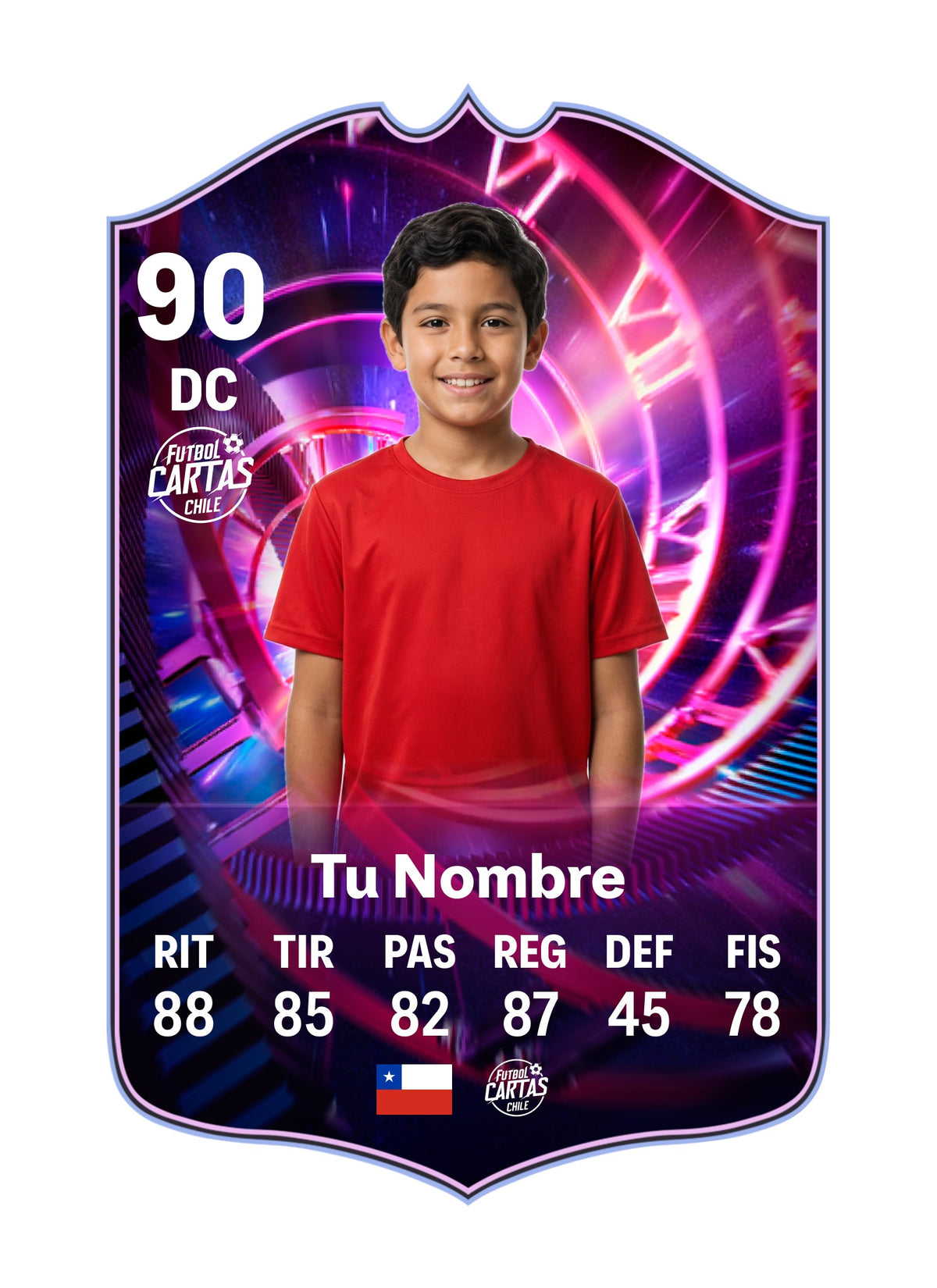 Ejemplo de carta personalizada Time Warp FC26 con foto y nombre