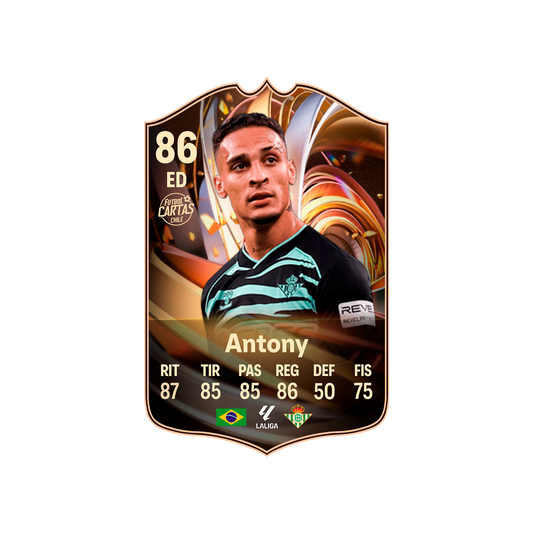 Carta Antony RATING RELOAD FC 26 carta con modelo
