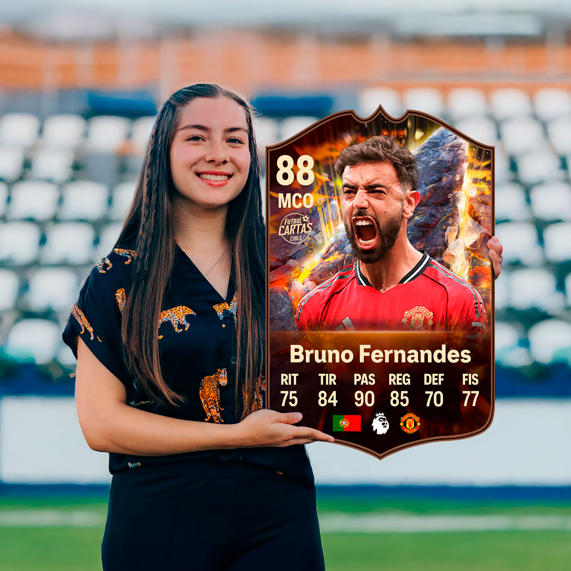 Carta Bruno Fernandes CORNERSTONES FC 26 carta sola