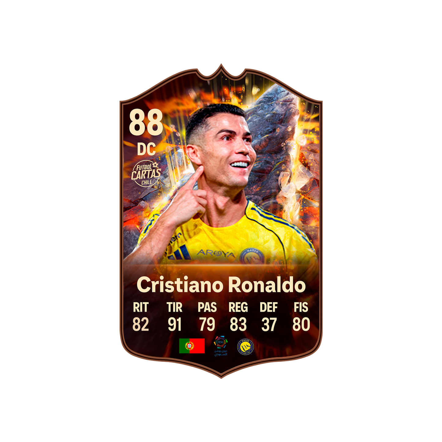 Carta Cristiano Ronaldo CORNERSTONES FC 26 carta sola