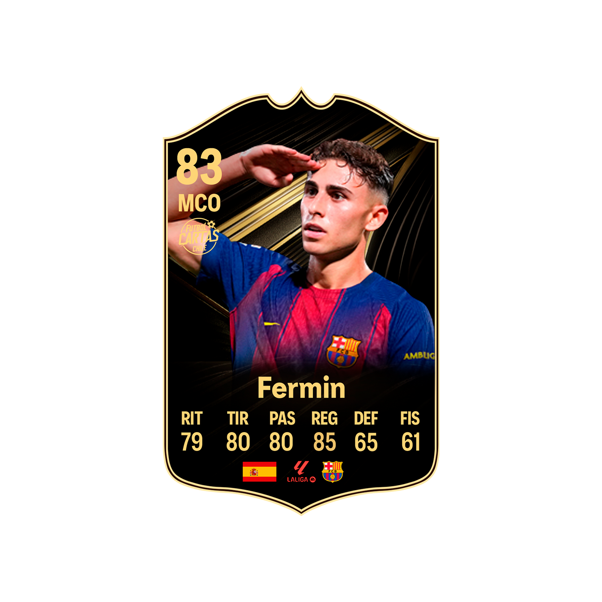 Carta Fermin TOTW FC 26 carta con modelo