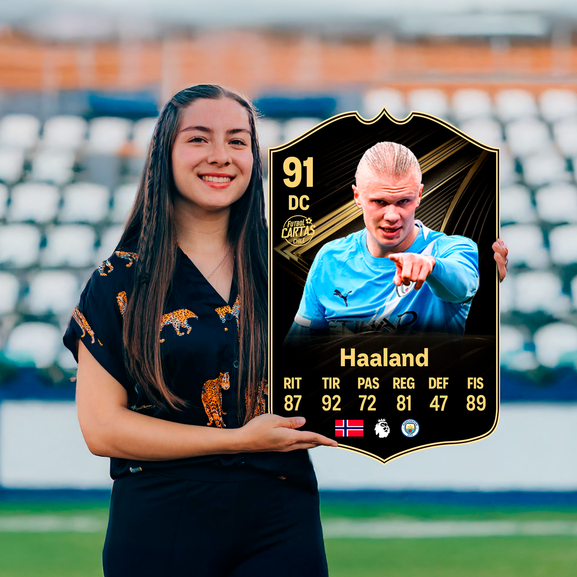 Carta Haaland TOTW FC 26 carta con modelo