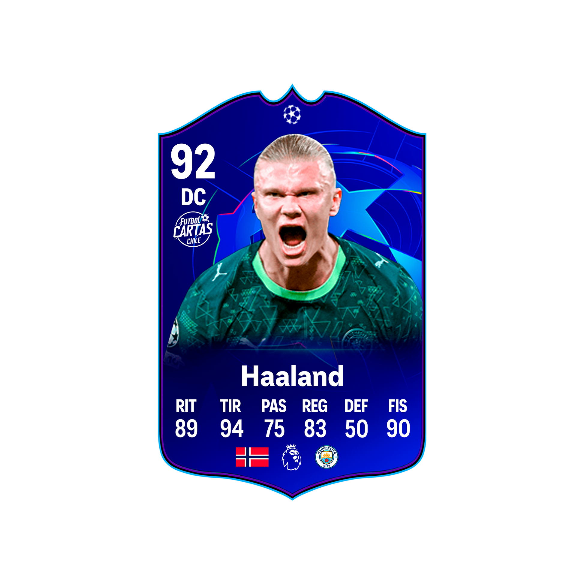 Carta Haaland UCL PRIMETIME FC 26 carta con modelo