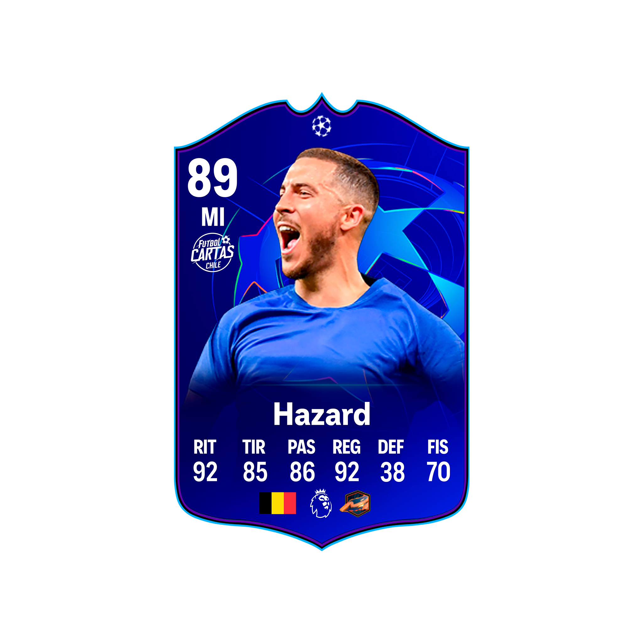 Carta Eden Hazard UCL PRIMETIME FC 26 carta con modelo