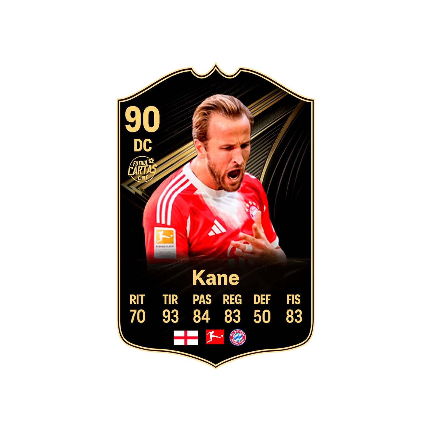 Carta Harry Kane TOTW FC 26 carta con modelo