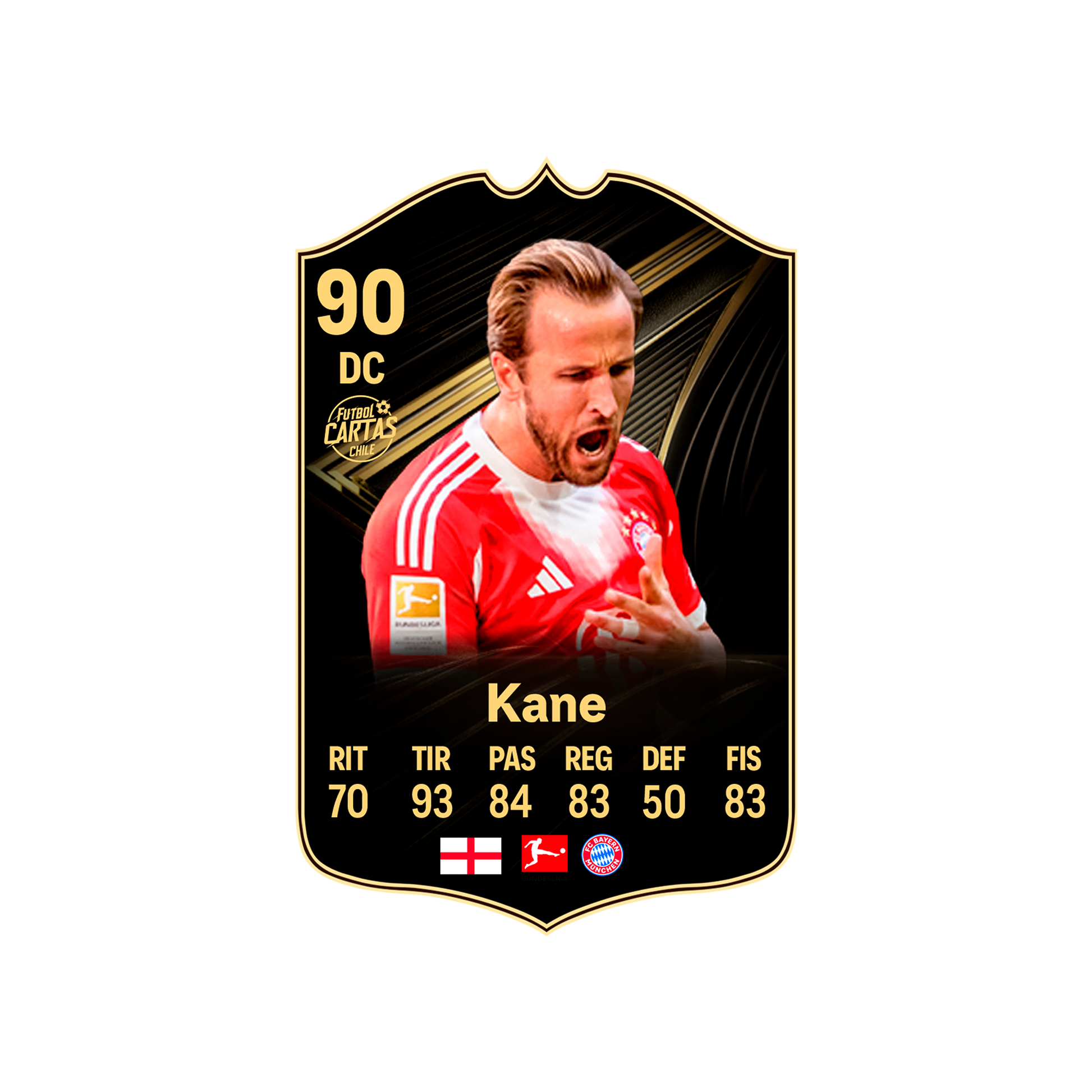 Carta Harry Kane TOTW FC 26 carta con modelo