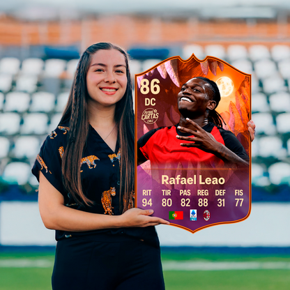 Carta Rafa Leao SCREAM FC 26 carta con modelo