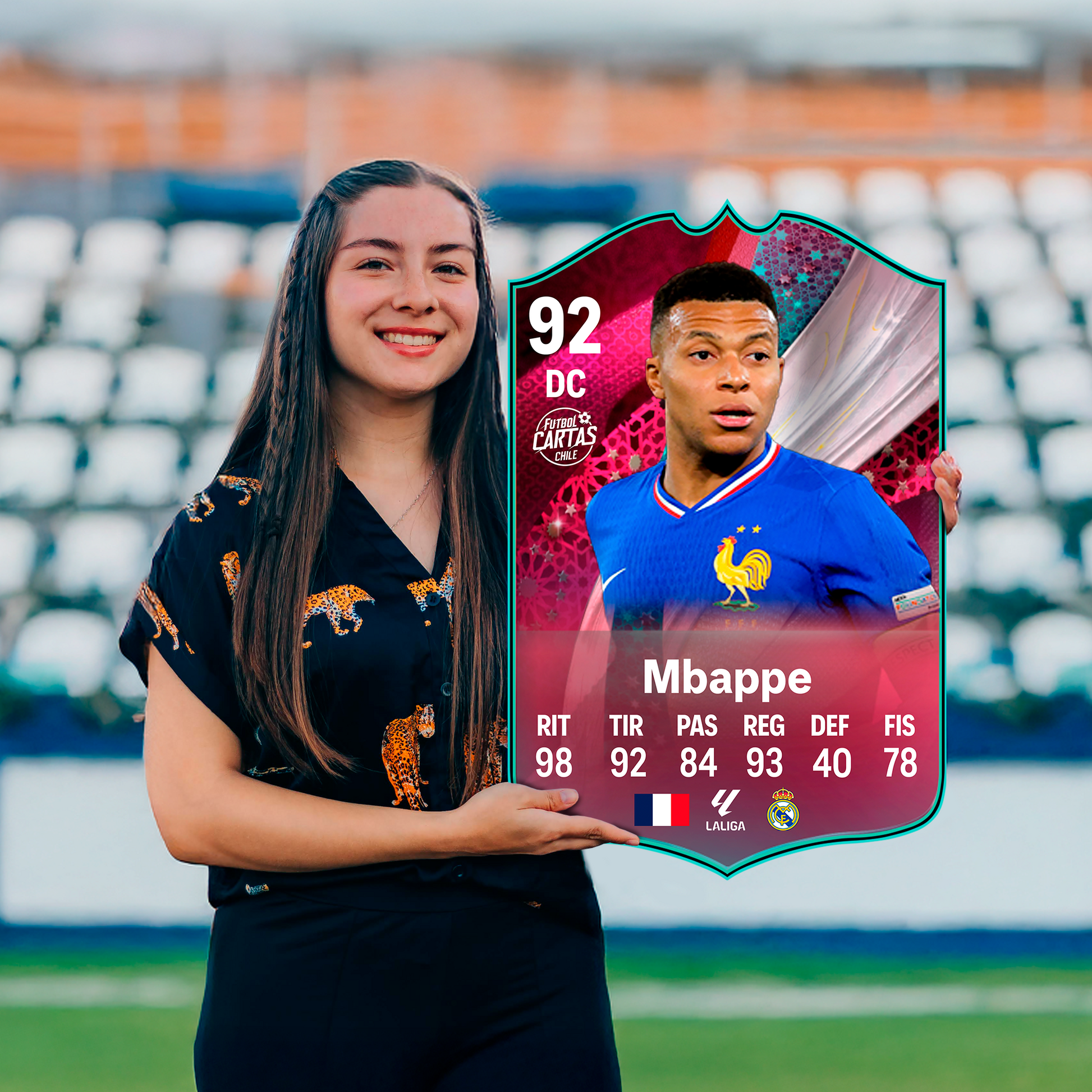 Carta Mbappé CAPTAINS FC 26 carta con modelo