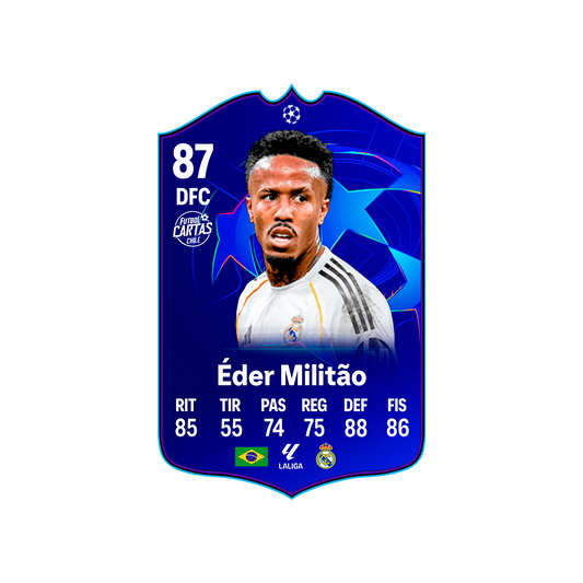 Carta Eder Militao UCL PRIMETIME FC 26 carta con modelo