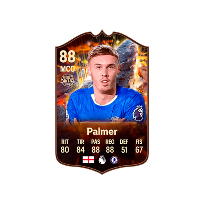 Carta Cole Palmer CORNERSTONES FC 26 carta con modelo