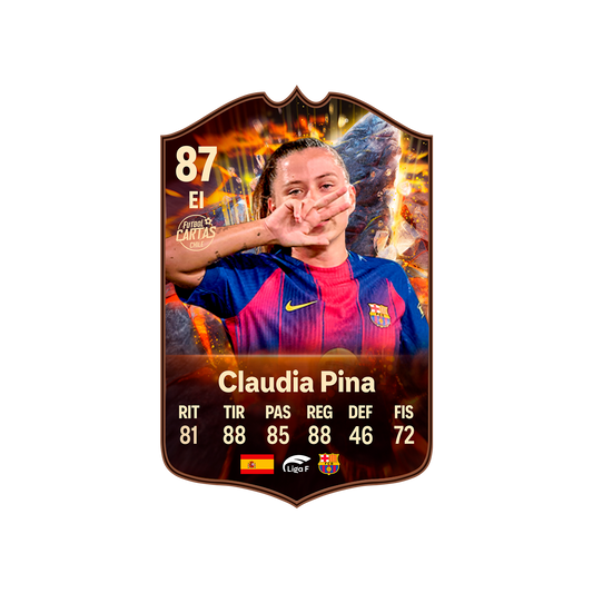 Carta Claudia Pina CORNERSTONES FC 26 carta con modelo