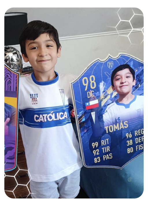 Cliente con su carta personalizada