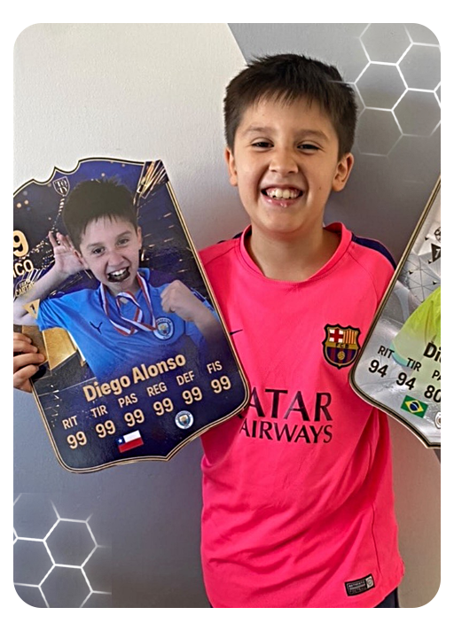 Cliente con su carta personalizada