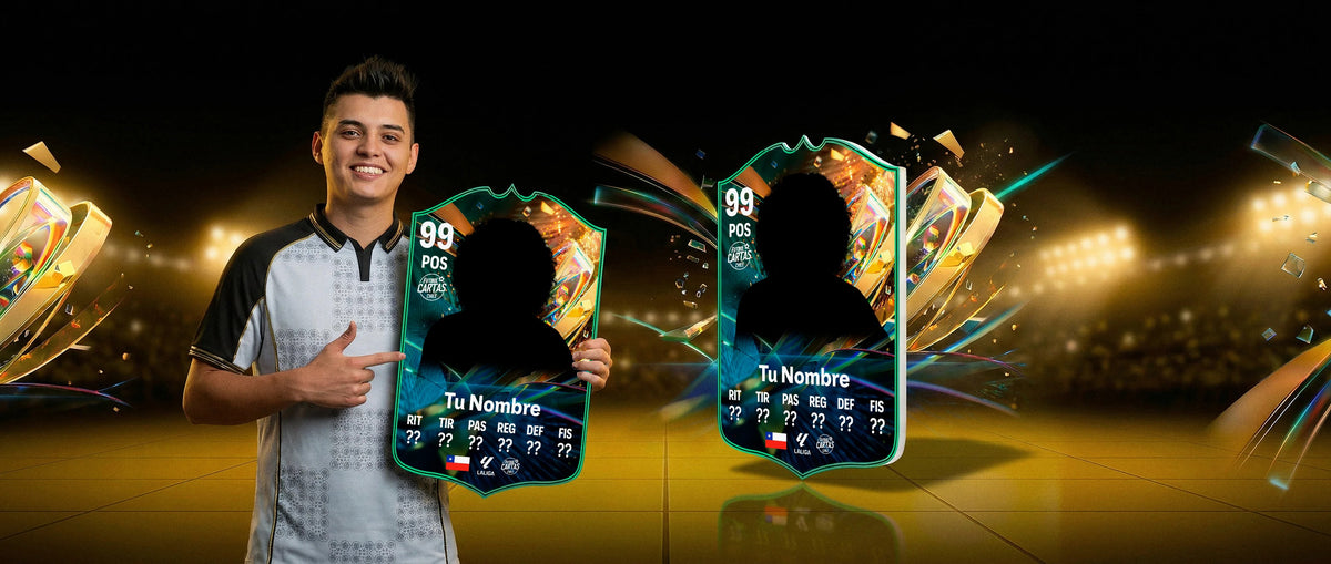 Carta FIFA personalizada con foto, hecha por Fútbol Cartas Chile