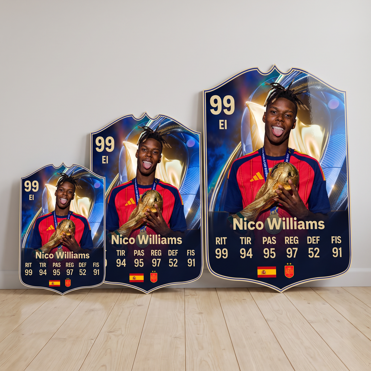 Carta Nico Williams TOTS FC26 en tamaños Cadete, Profesional y Leyenda