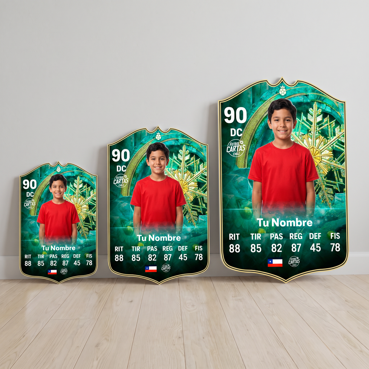 Carta personalizada Winter Wildcard FC26 en sus tres tamaños