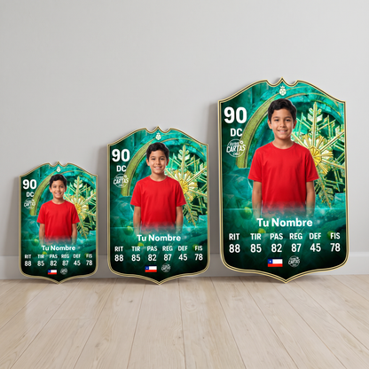 Carta personalizada Winter Wildcard FC26 en sus tres tamaños