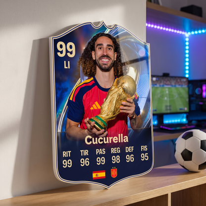 Carta Cucurella TOTS FC26 de decoración en una pieza gamer