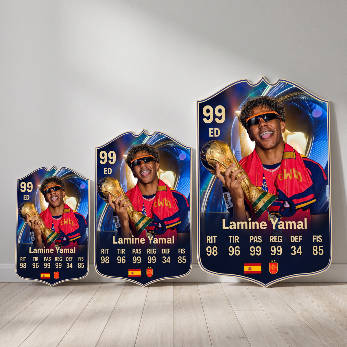 Carta Lamine Yamal TOTS FC26 en tamaños Cadete, Profesional y Leyenda