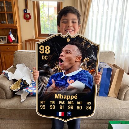 Carta Mbappé TOTW FC26 de regalo para un niño