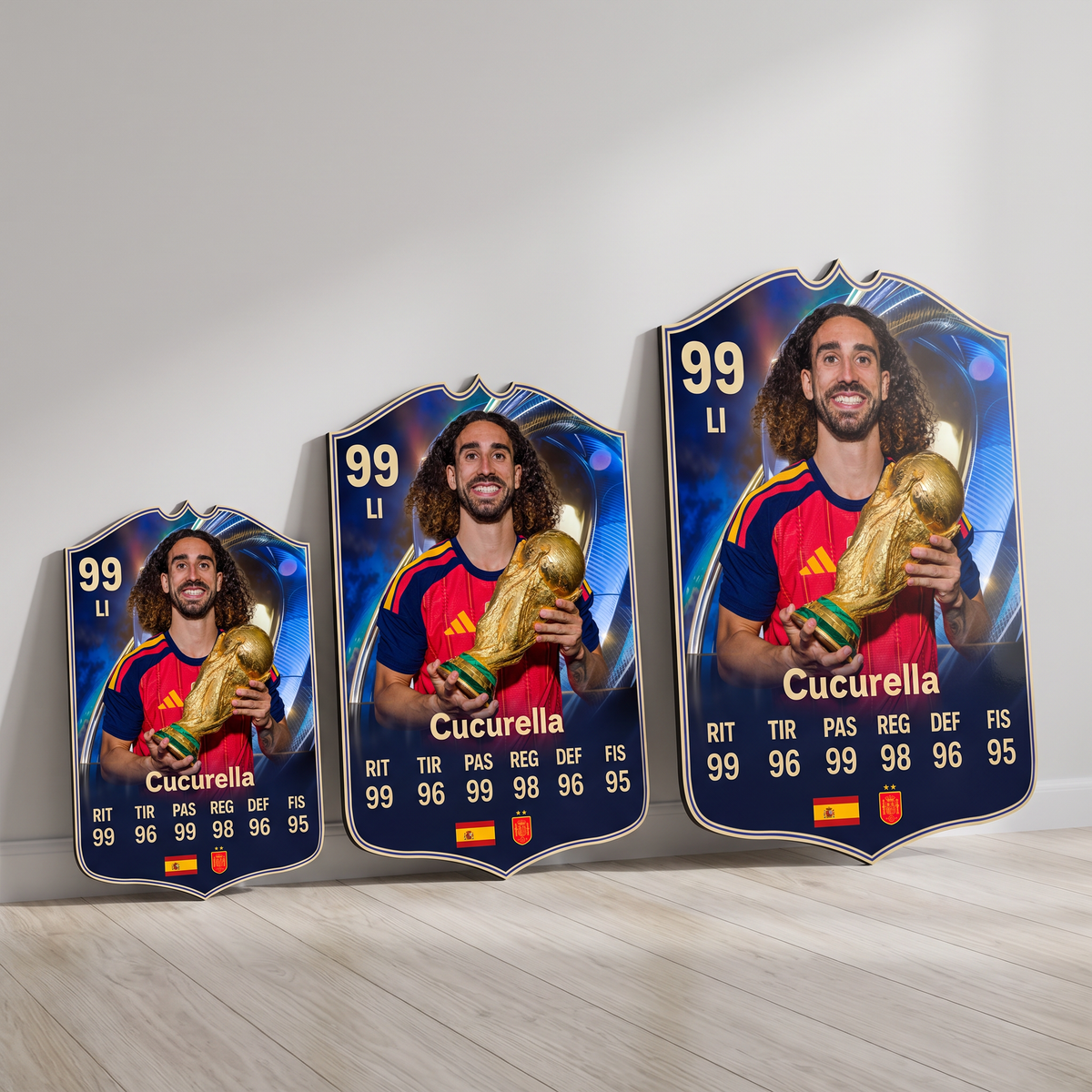 Carta Cucurella TOTS FC26 en tamaños Cadete, Profesional y Leyenda