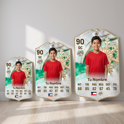 Carta personalizada Winter Icon FC26 en sus tres tamaños