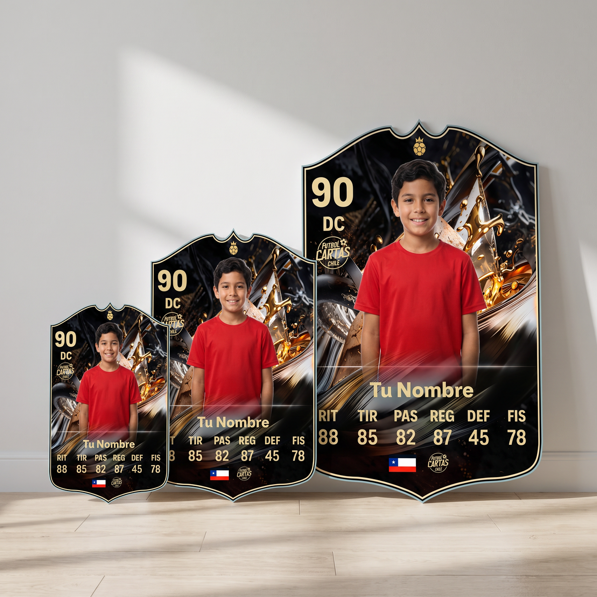 Carta personalizada Trophy Titans Icon FC26 en sus tres tamaños