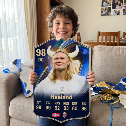 Carta Haaland TOTS FC26 de regalo para un niño