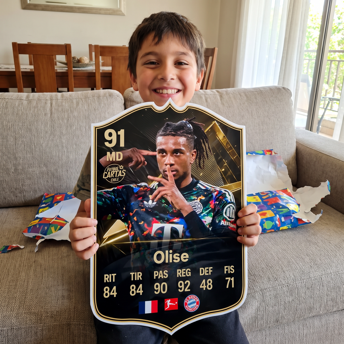 Carta Michael Olise TOTW FC27 de regalo para un niño