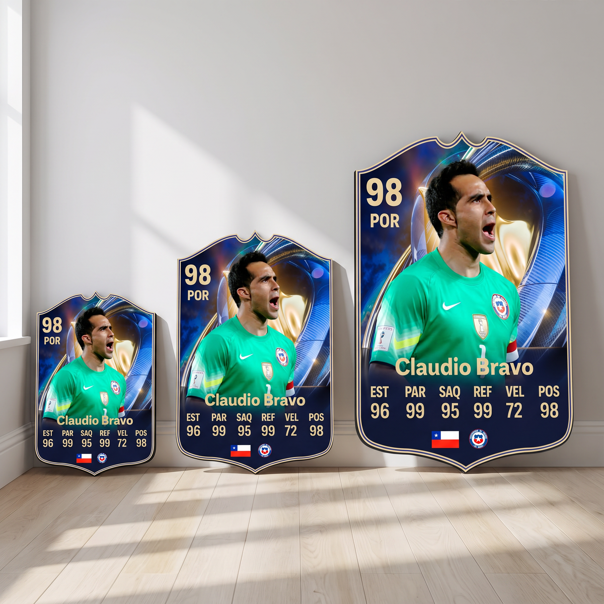 Carta Claudio Bravo TOTS FC26 en tamaños Cadete, Profesional y Leyenda