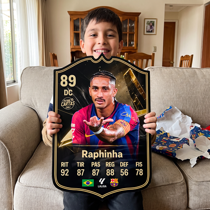 Carta Raphinha TOTW FC27 de regalo para un niño