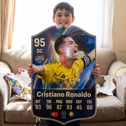 Carta Cristiano Ronaldo TOTS FC26 de regalo para un niño