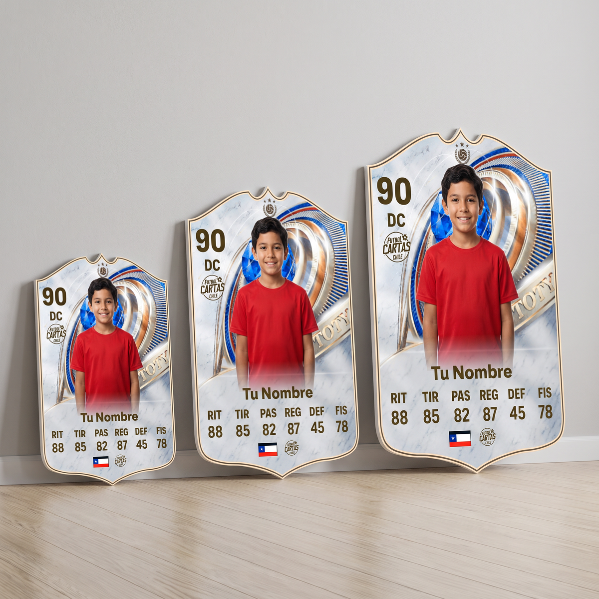 Carta personalizada TOTY Icon FC26 en sus tres tamaños