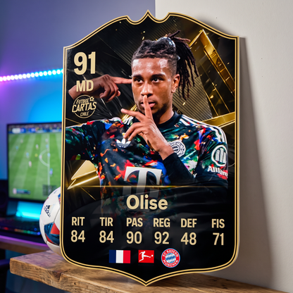 Carta Michael Olise TOTW FC27 de decoración en una pieza gamer