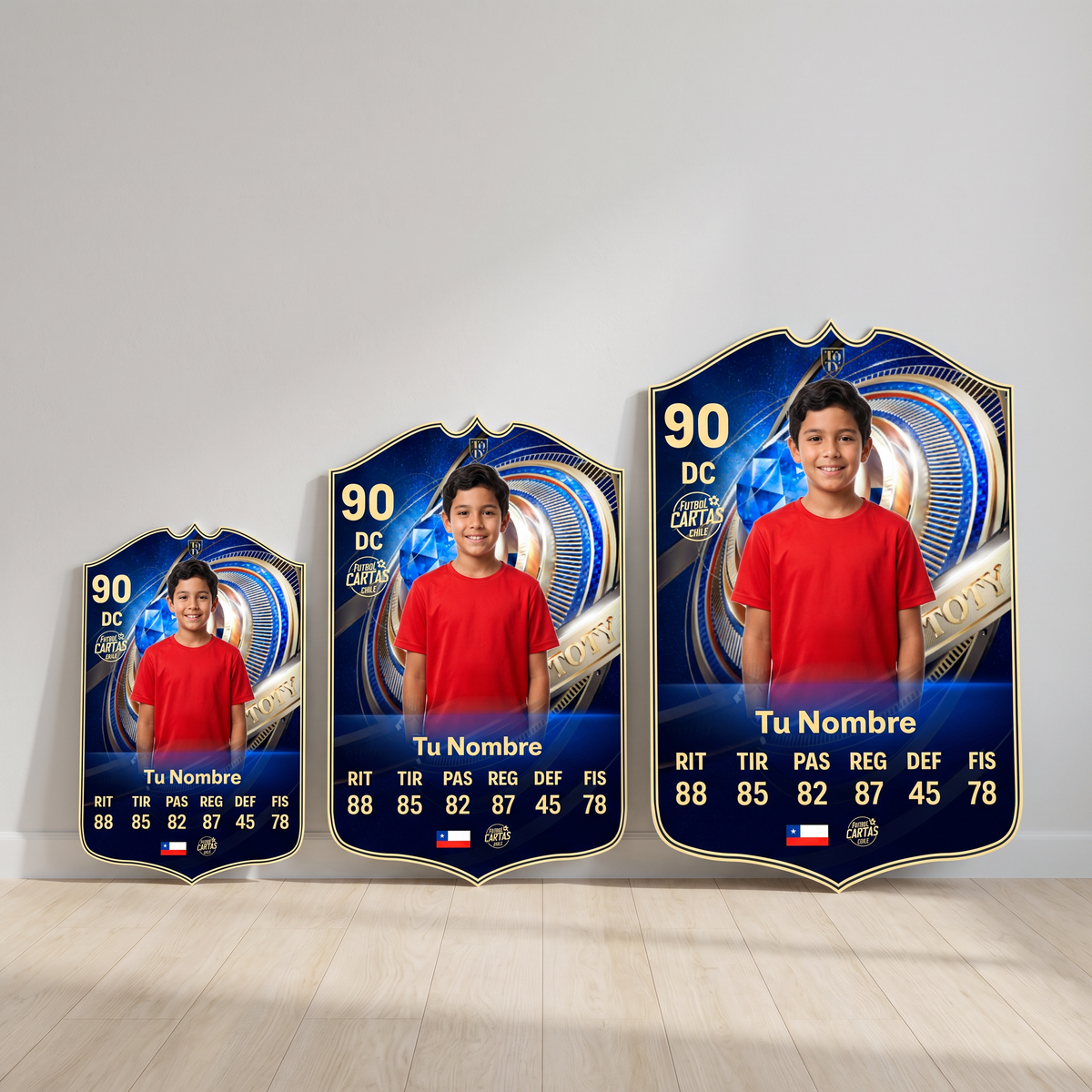 Carta personalizada Team of the Year FC26 en sus tres tamaños