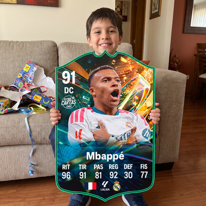 Carta Mbappé Destined for Glory FC27 de regalo para un niño