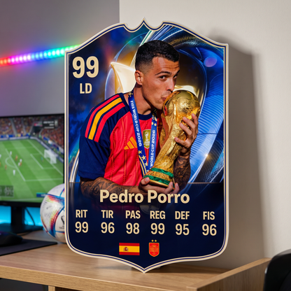 Carta Pedro Porro TOTS FC26 de decoración en una pieza gamer
