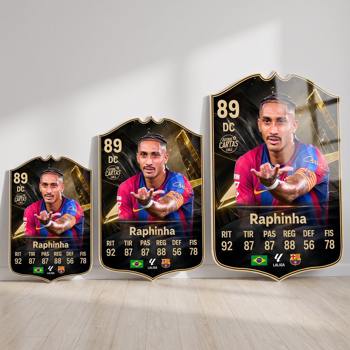 Carta Raphinha TOTW FC27 en tamaños Cadete, Profesional y Leyenda