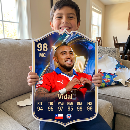 Carta Arturo Vidal TOTS FC26 de regalo para un niño