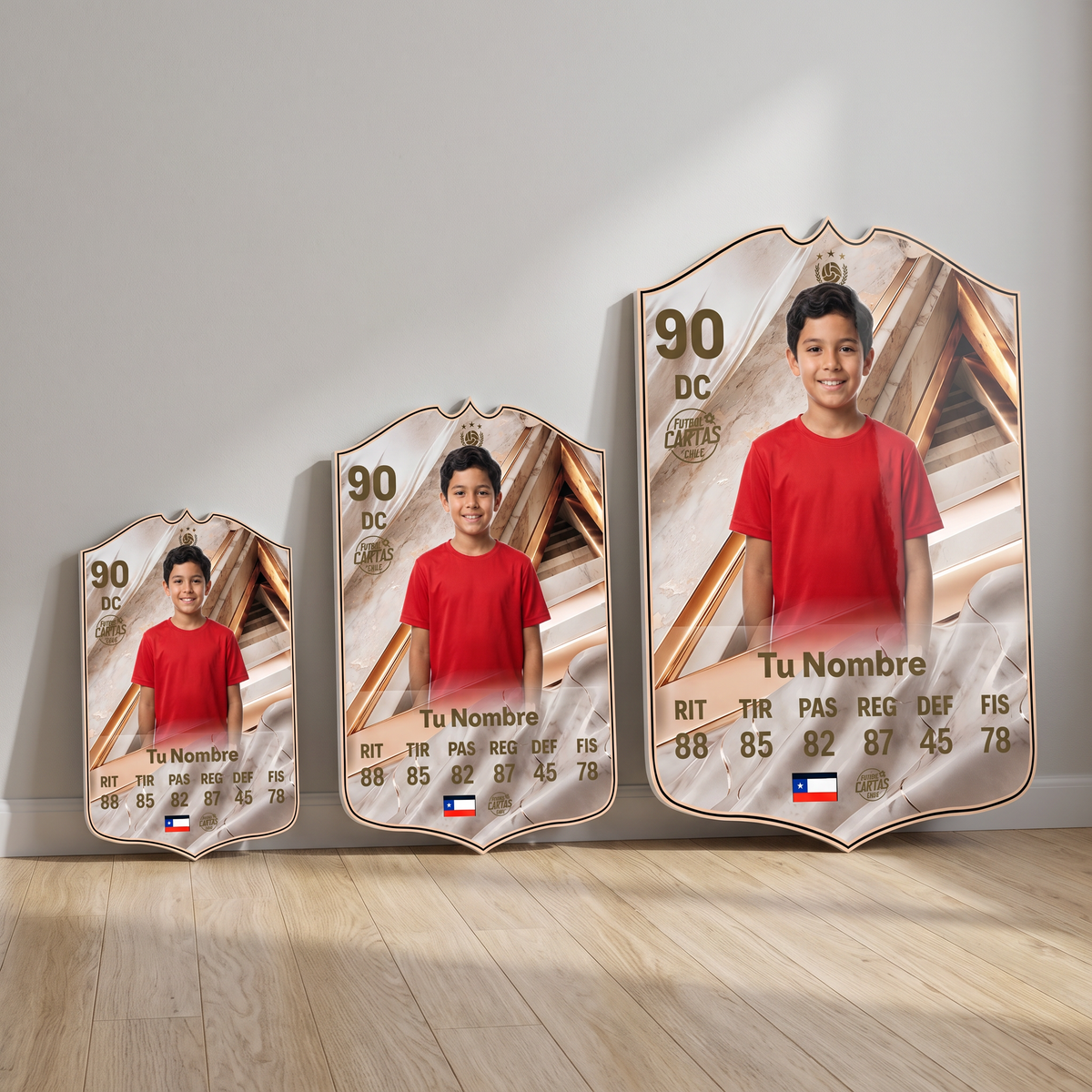 Carta personalizada Icon Champion International FC27 en sus tres tamaños