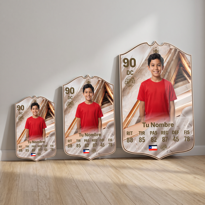 Carta personalizada Icon Champion International FC27 en sus tres tamaños