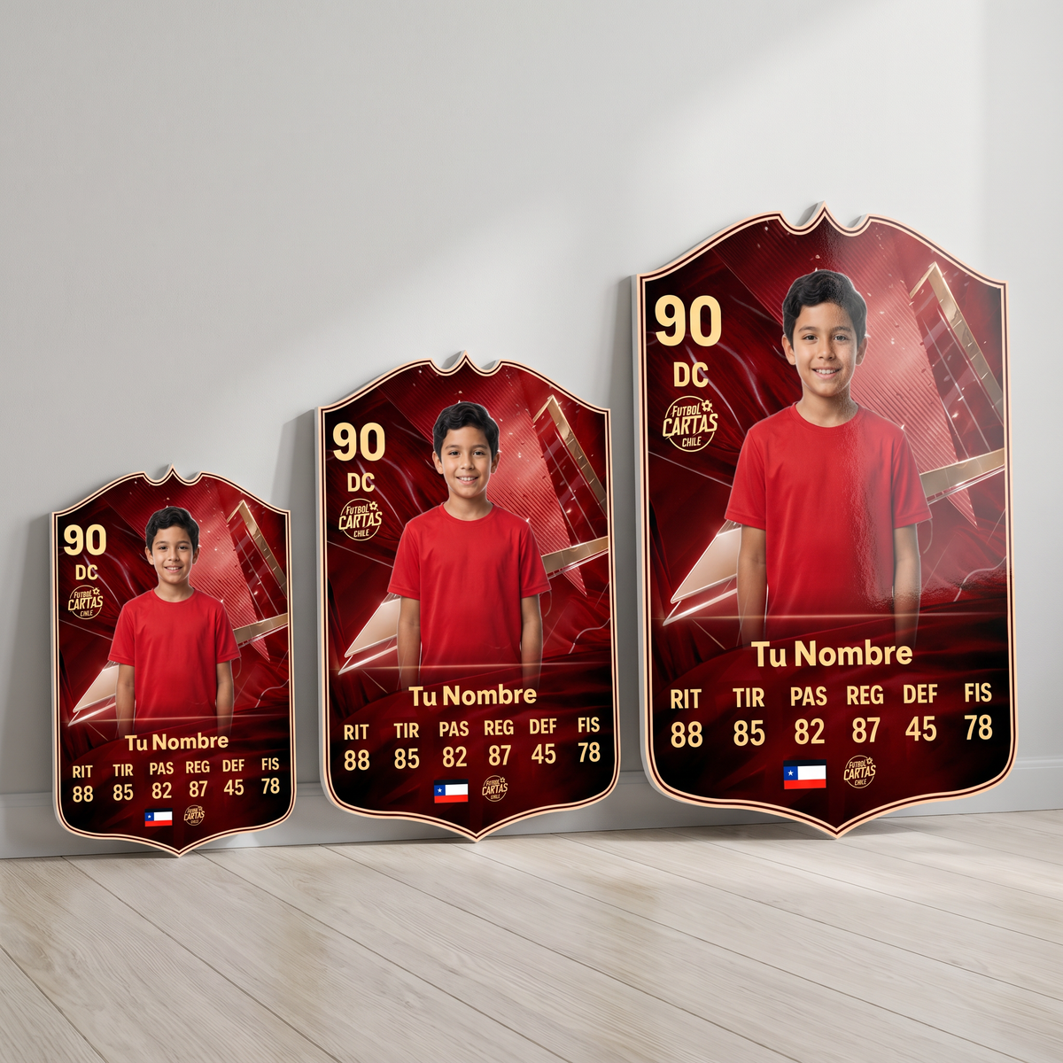 Carta personalizada FUT Champions FC27 en sus tres tamaños